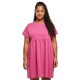 рокля,дамски,поли,и,рокли,urban,classics,organic,empire,valance,short,sleeve,dress,bright,violet,(pink)