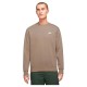 блуза,мъжки,пуловери,nike,sportswear,club,sweatshirt,brown,(khaki,white)
