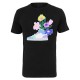 тениска,дамски,тениски,mister,tee,flower,sneaker,short,sleeve,t,shirt,black,(black)