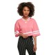 блуза,дамски,пуловери,дамски,плетени,дрехи,starter,black,label,cropped,v,neck,sweater,pink,(pink,grape,fruit,white)