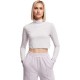 тениска,дамски,тениски,urban,classics,organic,cropped,long,sleeve,high,neck,t,shirt,soft,lilac,(purple)