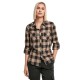 карирана,риза,дамски,блузи,дамски,ризи,urban,classics,turnup,checked,long,sleeve,shirt,beige,black,(black,soft,taupe)
