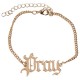 бижутерия,mister,tee,pray,chunky,bracelet,golden,(gold)