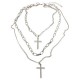 бижутерия,urban,classics,layering,cross,necklace,silver,(silver)