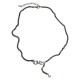 бижутерия,urban,classics,love,necklace,black,(gunmetal)