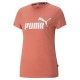 тениска,дамски,тениски,puma,essentials,logo,heather,t,shirt,salmon,(orange)