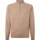 блуза,мъжки,пуловери,hackett,lambswool,half,zip,sweater,desert,taupe,(beige)