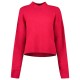 блуза,дамски,пуловери,дамски,плетени,дрехи,superdry,vintage,essential,mock,neck,sweater,hot,pink,(red)