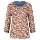 тениска,дамски,тениски,tom,tailor,fabric,mix,1032698,long,sleeve,t,shirt,multicolor,(beige,small,floral,design)