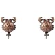 бижутерия,lancaster,jla,ear,crab4,earrings,golden,(brown,ip,black)