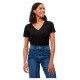 тениска,дамски,тениски,vila,noel,lurex,short,sleeve,v,neck,t,shirt,brown,(black)