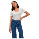 тениска,дамски,тениски,vila,noel,lurex,short,sleeve,v,neck,t,shirt,cloud,dancer,(beige)