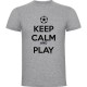 футболна,фланелка,мъжки,тениски,kruskis,keep,calm,and,play,football,short,sleeve,t,shirt,heather,grey,(grey)