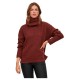 блуза,дамски,пуловери,дамски,плетени,дрехи,vila,cilia,high,neck,sweater,brown,(fired,brick,detail,melange)