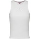 тениска,мъжки,тениски,дамски,тениски,tommy,jeans,essential,rib,sleeveless,t,shirt,white,(white)