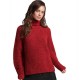 блуза,дамски,пуловери,дамски,плетени,дрехи,superdry,slouchy,stitch,roll,neck,sweater,rouge,marl,(red)