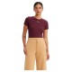тениска,дамски,тениски,levi´s,®,graphic,rickie,short,sleeve,t,shirt,minimal,sport,logo,merlot,(red)