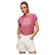 тениска,дамски,тениски,pepe,jeans,linda,short,sleeve,t,shirt,dark,blush,(pink)