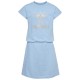 рокля,дамски,поли,и,рокли,hummel,flowy,short,sleeve,dress,blue,(cerulean)
