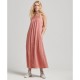 потник,дамски,поли,и,рокли,superdry,vintage,long,halter,cami,dress,pink