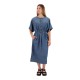 рокля,дамски,поли,и,рокли,g,star,adjustable,waist,short,sleeve,dress,blue,(faded,cricket,blue)