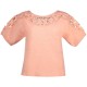 тениска,дамски,тениски,salsa,jeans,lace,trimmed,short,sleeve,t,shirt,light,pink,(pink)