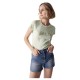 тениска,дамски,тениски,salsa,jeans,sequin,logo,detail,short,sleeve,t,shirt,green,(light,green)
