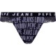 дамско,бельо,дамски,бикини,и,танкини,pepe,jeans,allover,logo,thong,black,(black)