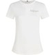 тениска,дамски,тениски,tommy,hilfiger,slim,gold,short,sleeve,t,shirt,ecru,(white)