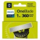 бръснене,philips,one,blade,360,razor,blade,refills,silver,(silver)