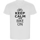 тениска,мъжки,тениски,kruskis,keep,calm,and,bike,on,eco,short,sleeve,t,shirt,white