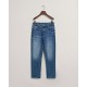 дънки,дамски,панталони,gant,straight,cropped,fit,jeans,blue