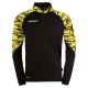 блуза,детски,блузи,uhlsport,goal,25,half,zip,sweatshirt,yellow,black,(black,lime,yellow)