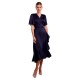 рокля,дамски,поли,и,рокли,yas,thea,wrap,short,sleeve,midi,dress,evening,blue,(blue)