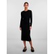 рокля,дамски,поли,и,рокли,pieces,kylie,midi,long,sleeve,dress,black,(black)