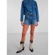 къси,панталони,дамски,панталони,pieces,tulla,high,waist,denim,shorts,medium,blue,denim,(blue)