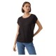 тениска,дамски,тениски,vero,moda,ava,plain,short,sleeve,t,shirt,black