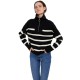 блуза,дамски,пуловери,дамски,плетени,дрехи,vero,moda,saba,stripe,half,zip,sweater,black
