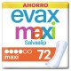 хигиена,тяло,evax,salvaslip,maxi,compresses,72,units,clear,(multicolor)