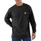 тениска,мъжки,тениски,carhartt,k126,pocket,loose,fit,long,sleeve,t,shirt,black
