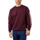 блуза,мъжки,пуловери,carhartt,logo,graphic,loose,fit,sweatshirt,brown