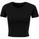 фланелка,с,къс,ръкав,дамски,топове,build,your,brand,by042,short,sleeve,top,black