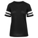 тениска,дамски,тениски,build,your,brand,stripe,short,sleeve,t,shirt,black,white,(black)