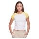 тениска,дамски,тениски,urban,classics,organic,stretchretro,baseball,short,sleeve,t,shirt,white,vintage,sun,(yellow)