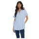 риза,с,къс,ръкав,дамски,блузи,дамски,ризи,only,fenna,loose,short,sleeve,shirt,cloud,dancer,stripes,blue,mirange,stripe,(blue)