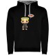 суичър,мъжки,пуловери,kruskis,chibi,diver,two,colour,hoodie,black,grey,(black)