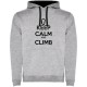 суичър,мъжки,пуловери,kruskis,keep,calm,and,climb,two,colour,hoodie,heather,grey,black,(grey)