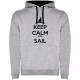 суичър,мъжки,пуловери,kruskis,keep,calm,and,sail,two,colour,hoodie,heather,grey,black,(grey)