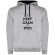 суичър,мъжки,пуловери,kruskis,keep,calm,and,trek,two,colour,hoodie,heather,grey,black,(grey)