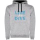 суичър,мъжки,пуловери,kruskis,live,for,dive,two,colour,hoodie,heather,grey,black,(grey)